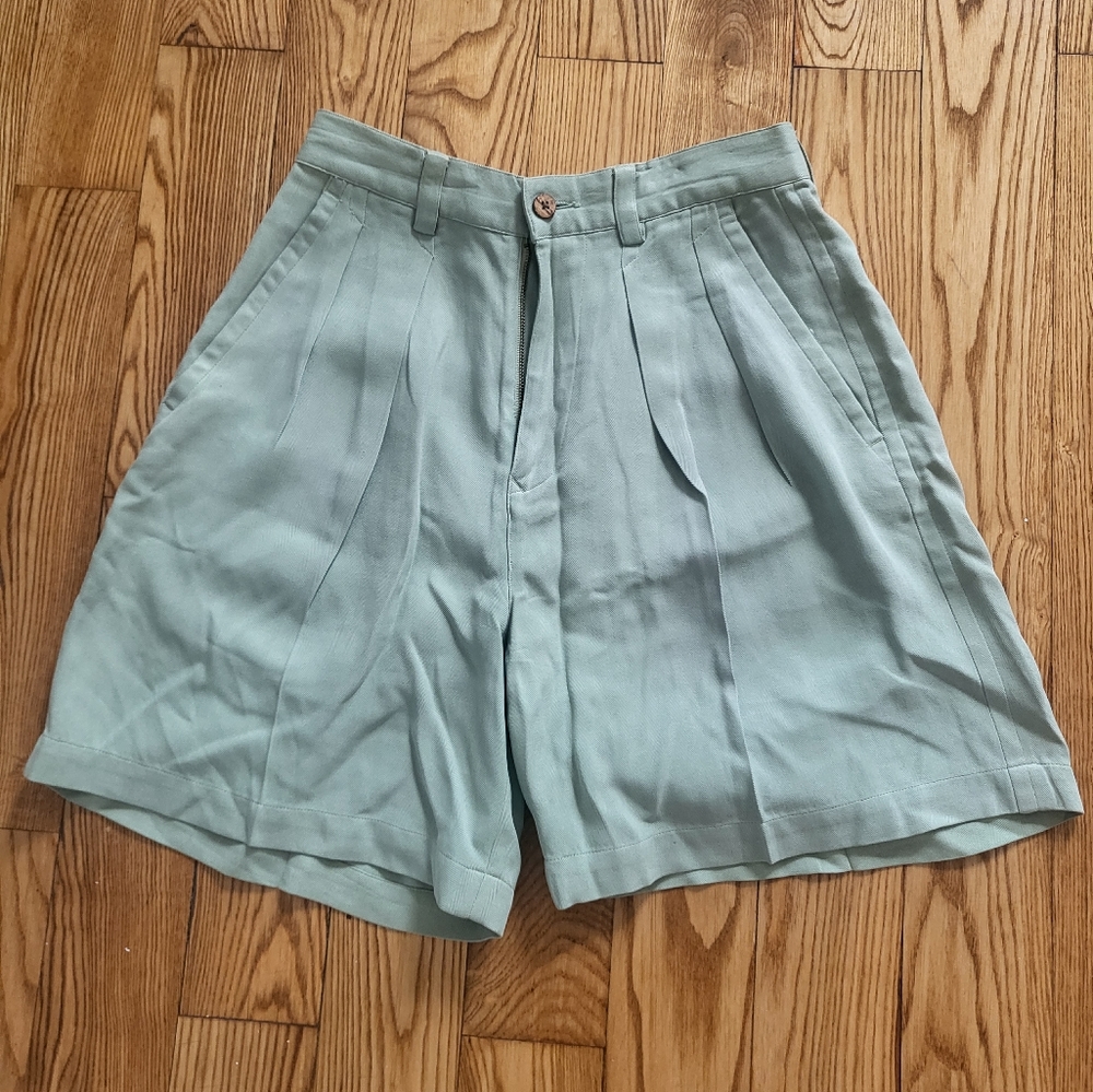 Sage Tommy Bahama silk shorts